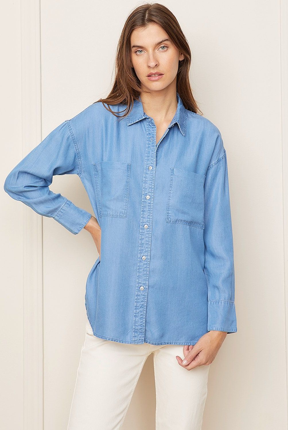 BASEMENT - Blusa Camisera Manga Larga Mujer Basement