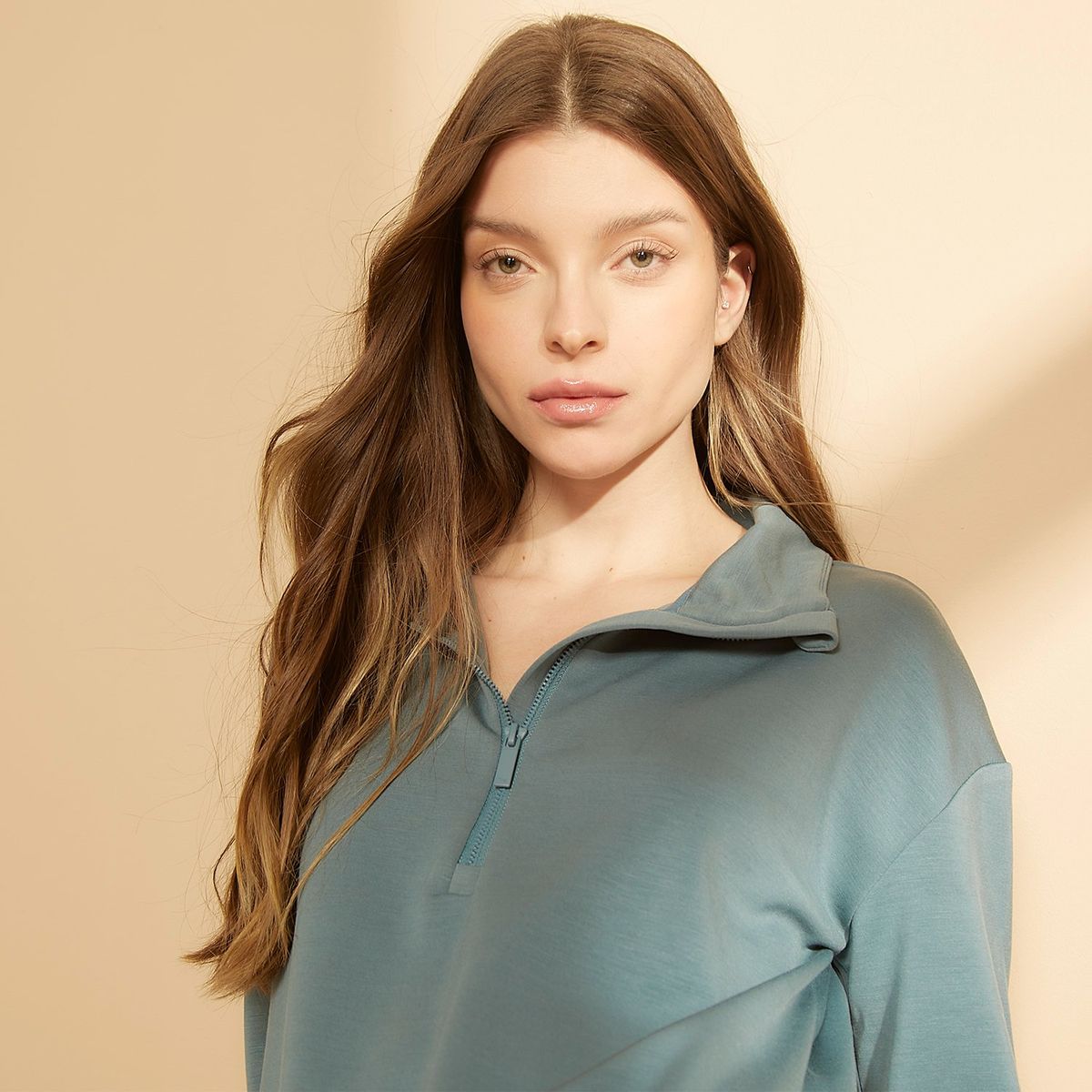 DIADORA - Polerón Modal Medio Cierre Deportivo Mujer Diadora