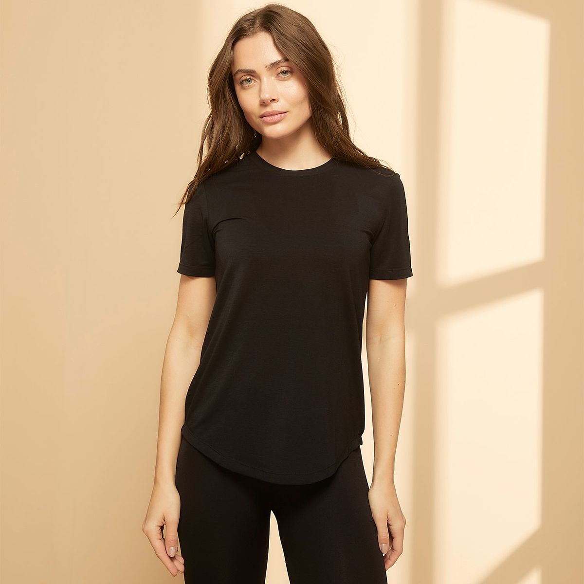 DIADORA - Polera Modal Manga Corta Yoga Deportiva Mujer Diadora