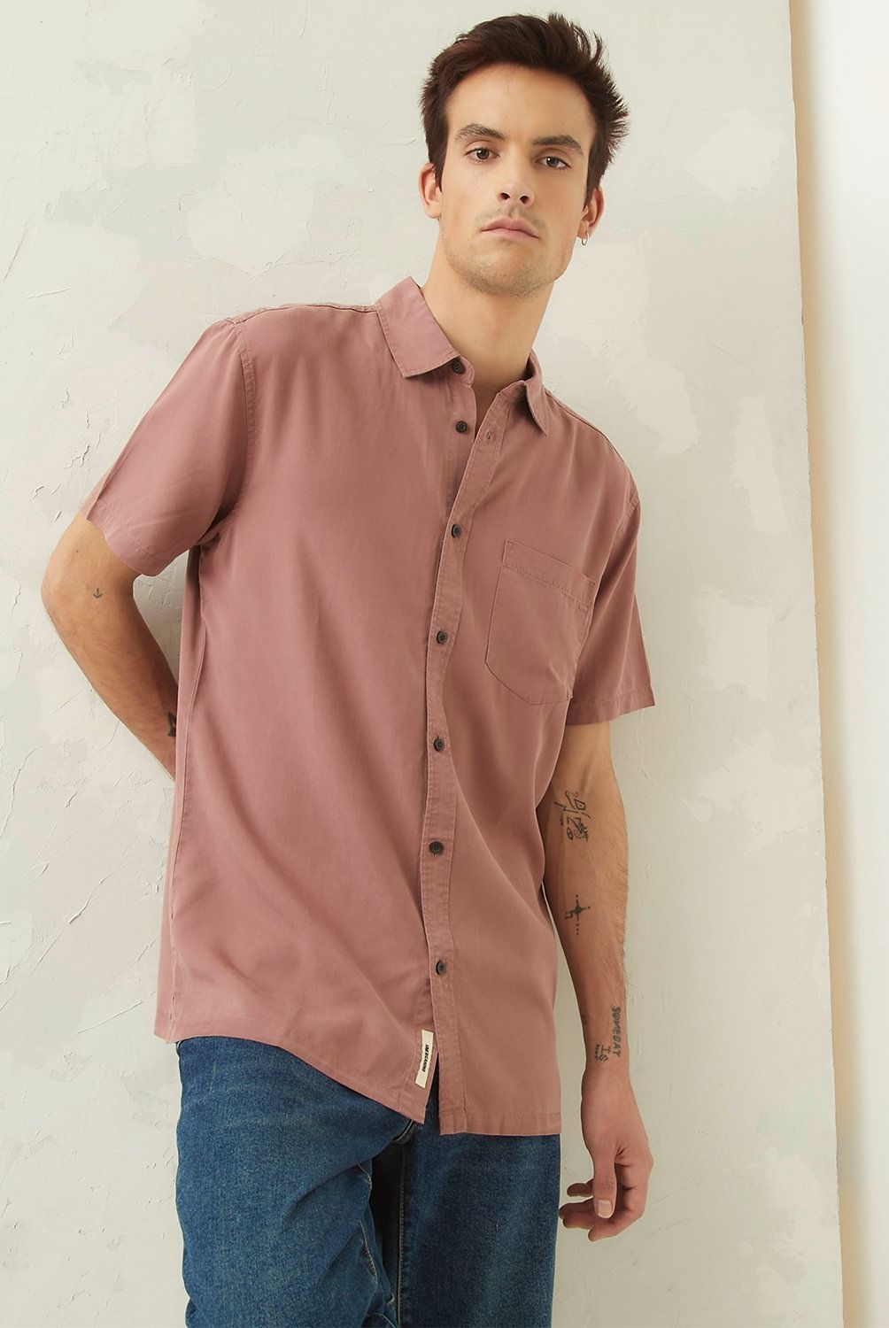 AMERICANINO - Camisa Manga Corta Slim Fit Hombre Americanino