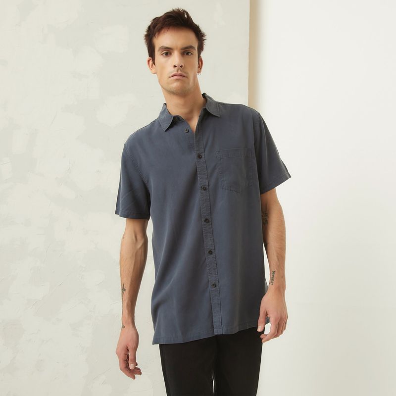 AMERICANINO - Camisa Manga Corta Slim Fit Hombre Americanino