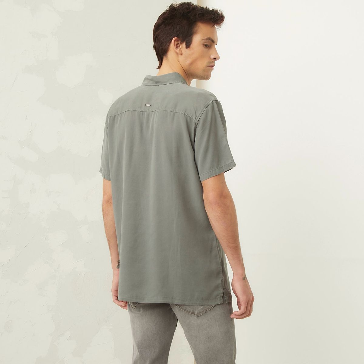 AMERICANINO - Camisa Manga Corta Slim Fit Hombre Americanino