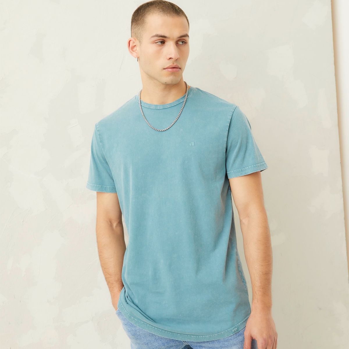 AMERICANINO - Polera Manga Corta Long Fit Hombre Americanino