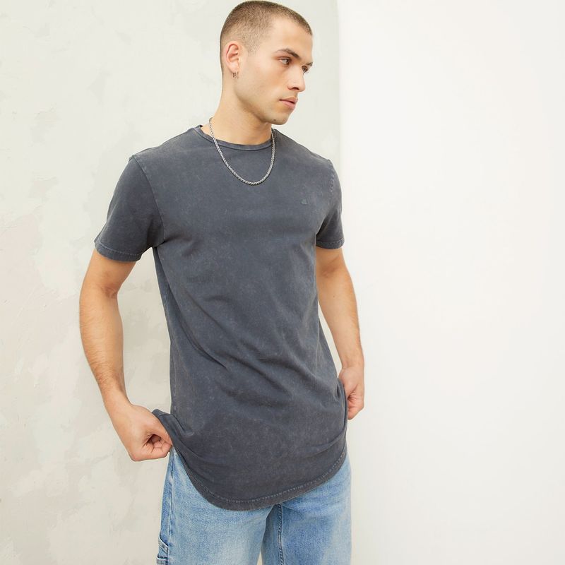 AMERICANINO - Polera Manga Corta Long Fit Hombre Americanino