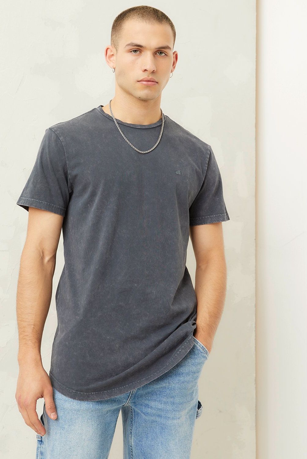 AMERICANINO - Polera Manga Corta Long Fit Hombre Americanino