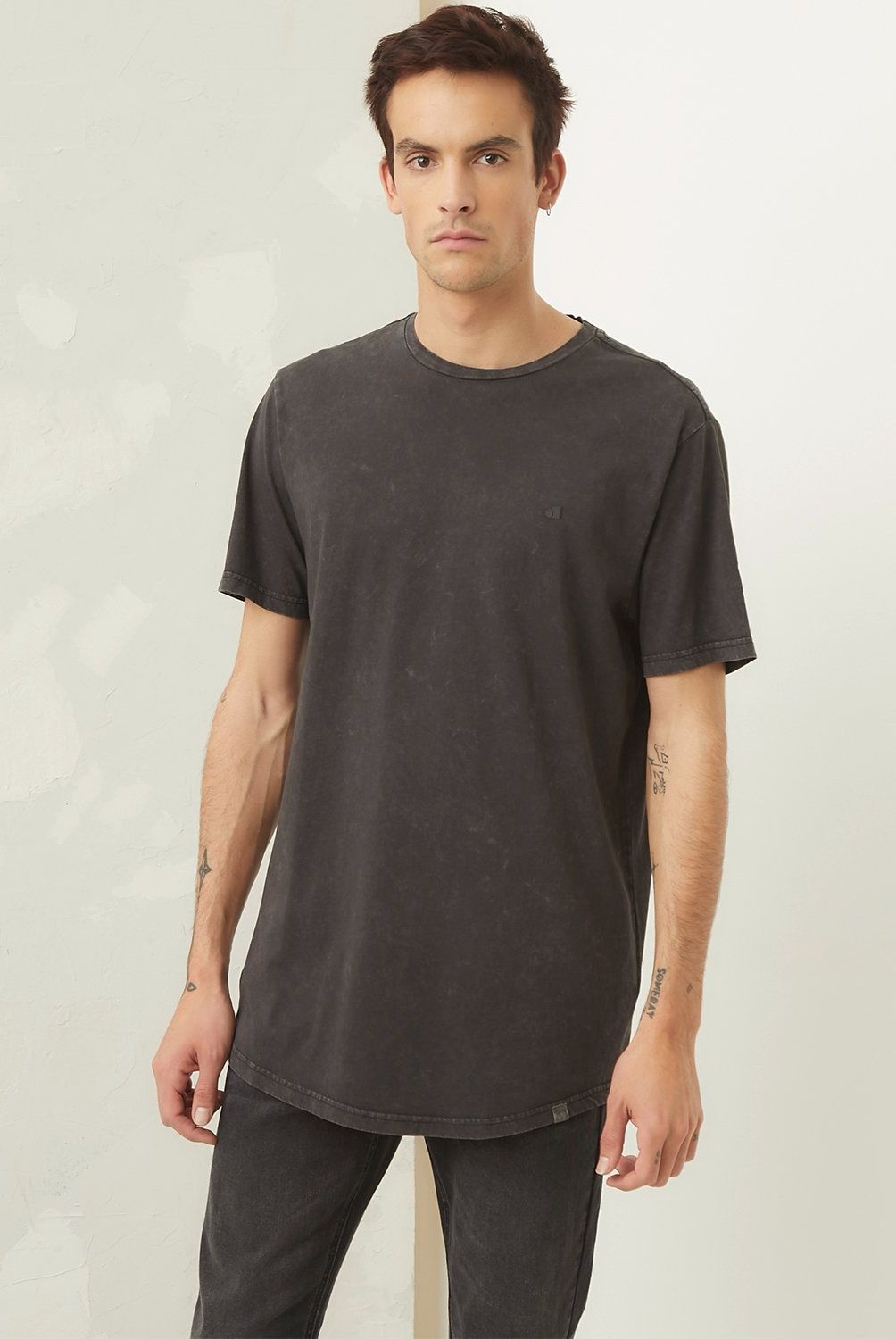 AMERICANINO - Polera Manga Corta Long Fit Hombre Americanino