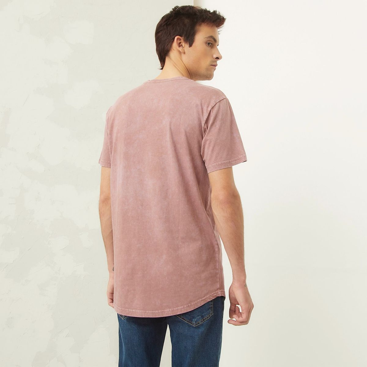 AMERICANINO - Polera Manga Corta Long Fit Hombre Americanino