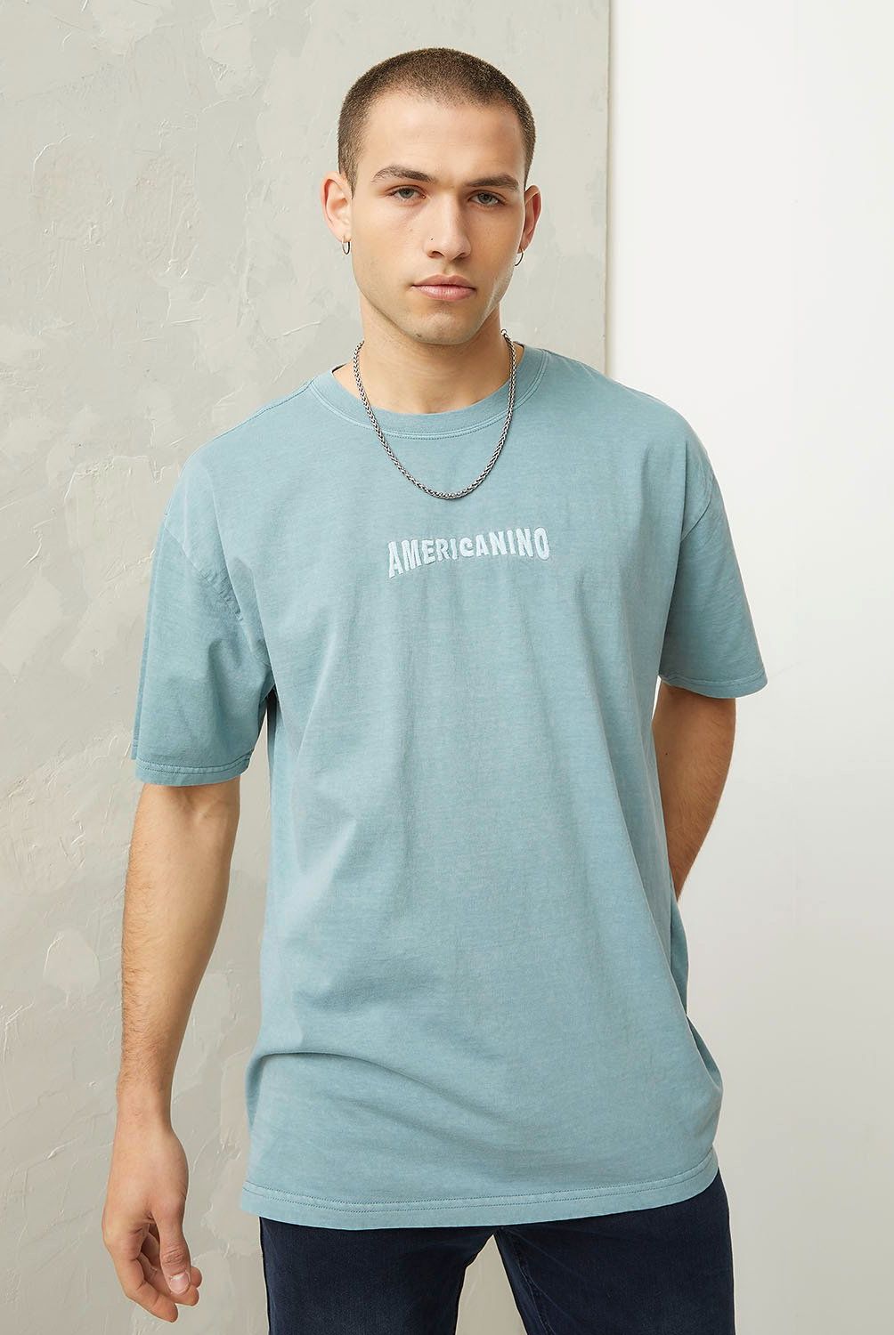 AMERICANINO - Polera Manga Corta Oversize Hombre Americanino