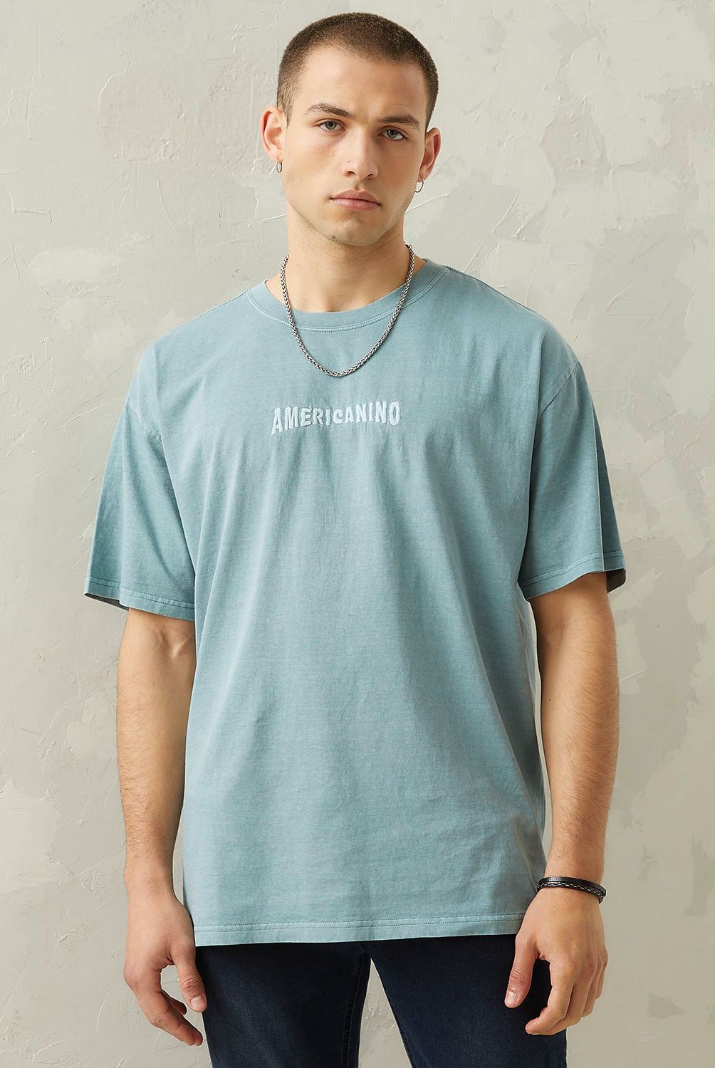 AMERICANINO - Polera Manga Corta Oversize Hombre Americanino