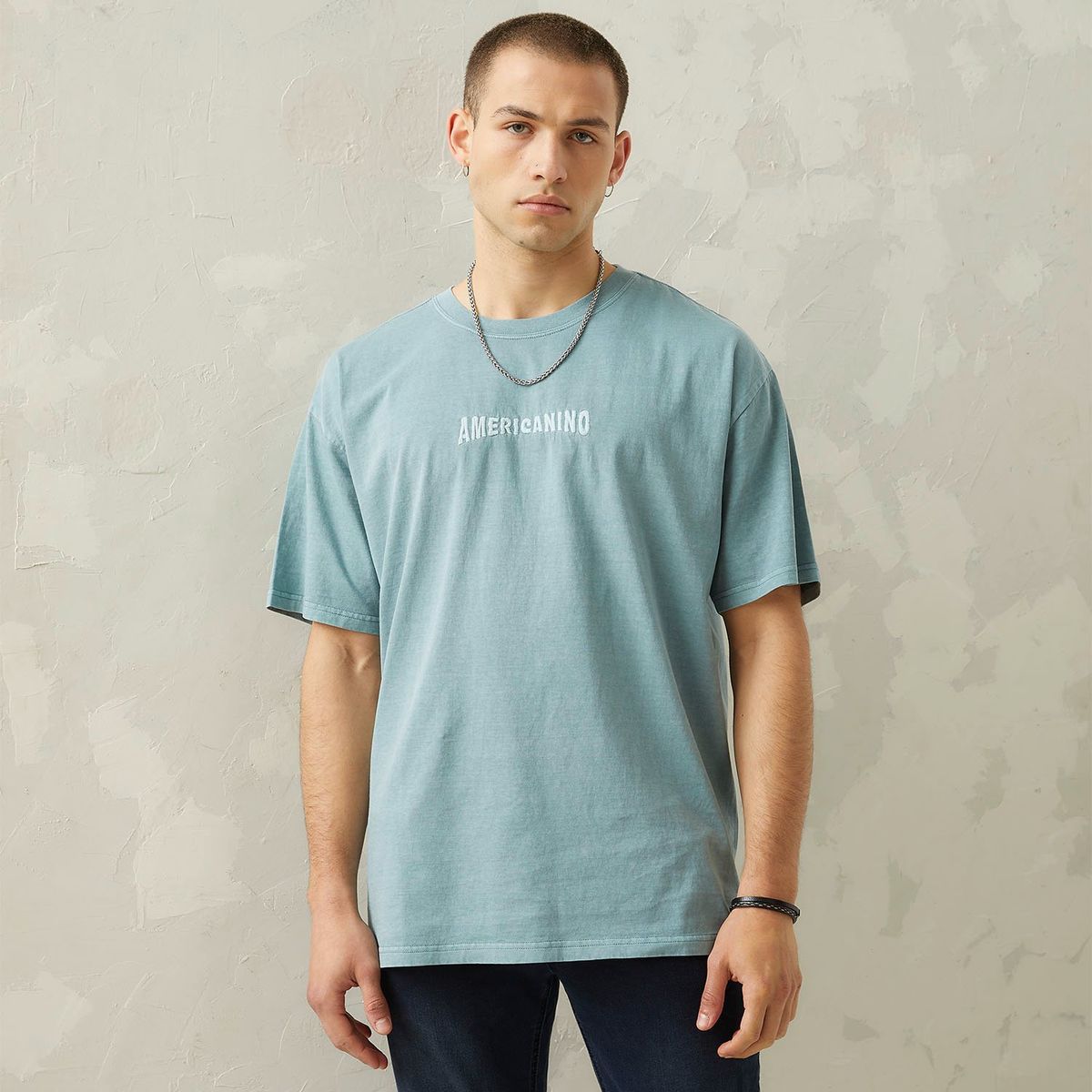 AMERICANINO - Polera Manga Corta Oversize Hombre Americanino