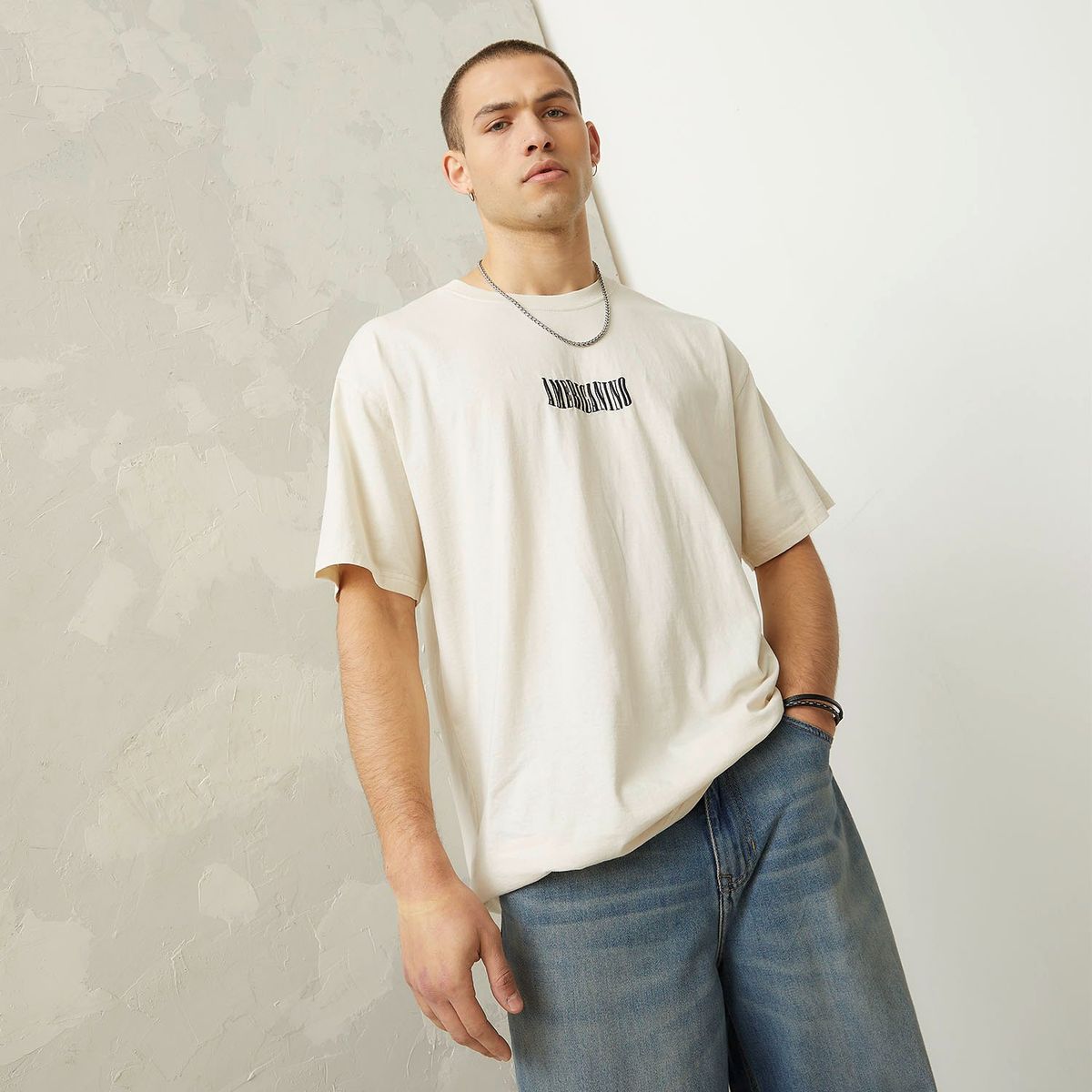 AMERICANINO - Polera Manga Corta Oversize Hombre Americanino