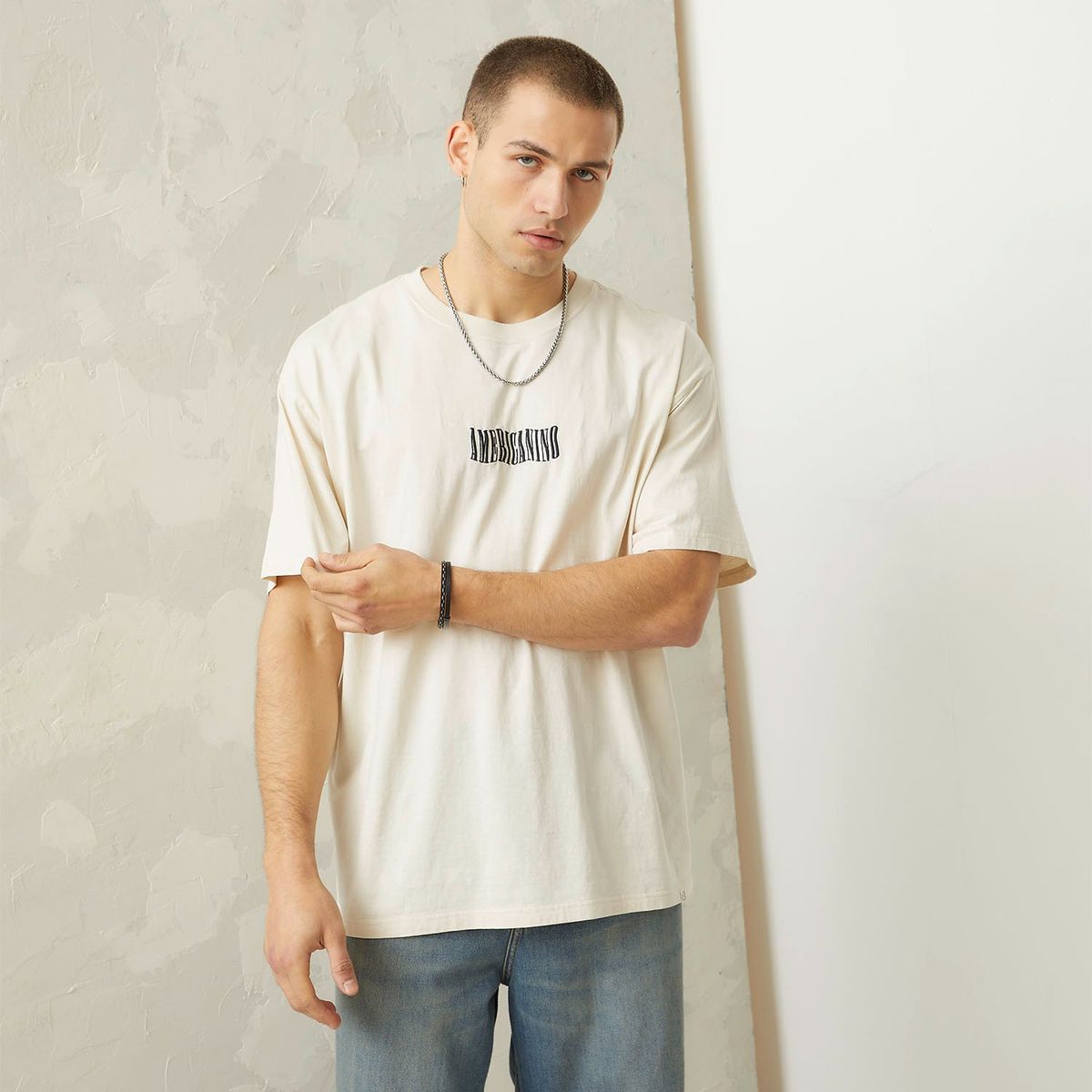 AMERICANINO - Polera Manga Corta Oversize Hombre Americanino