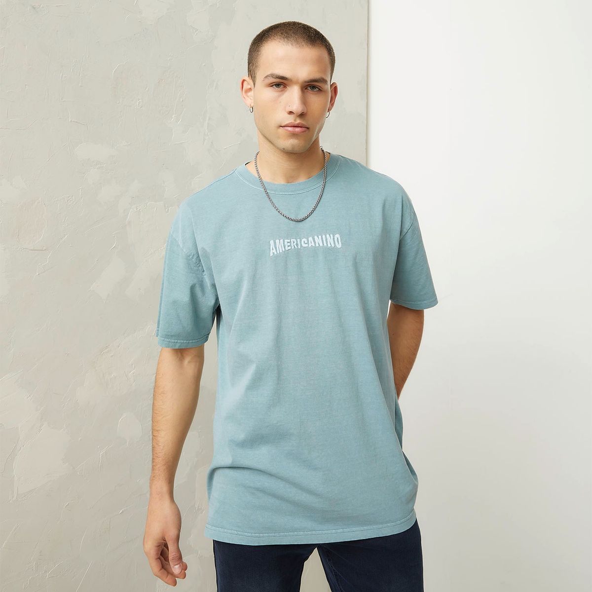 AMERICANINO - Polera Manga Corta Oversize Hombre Americanino