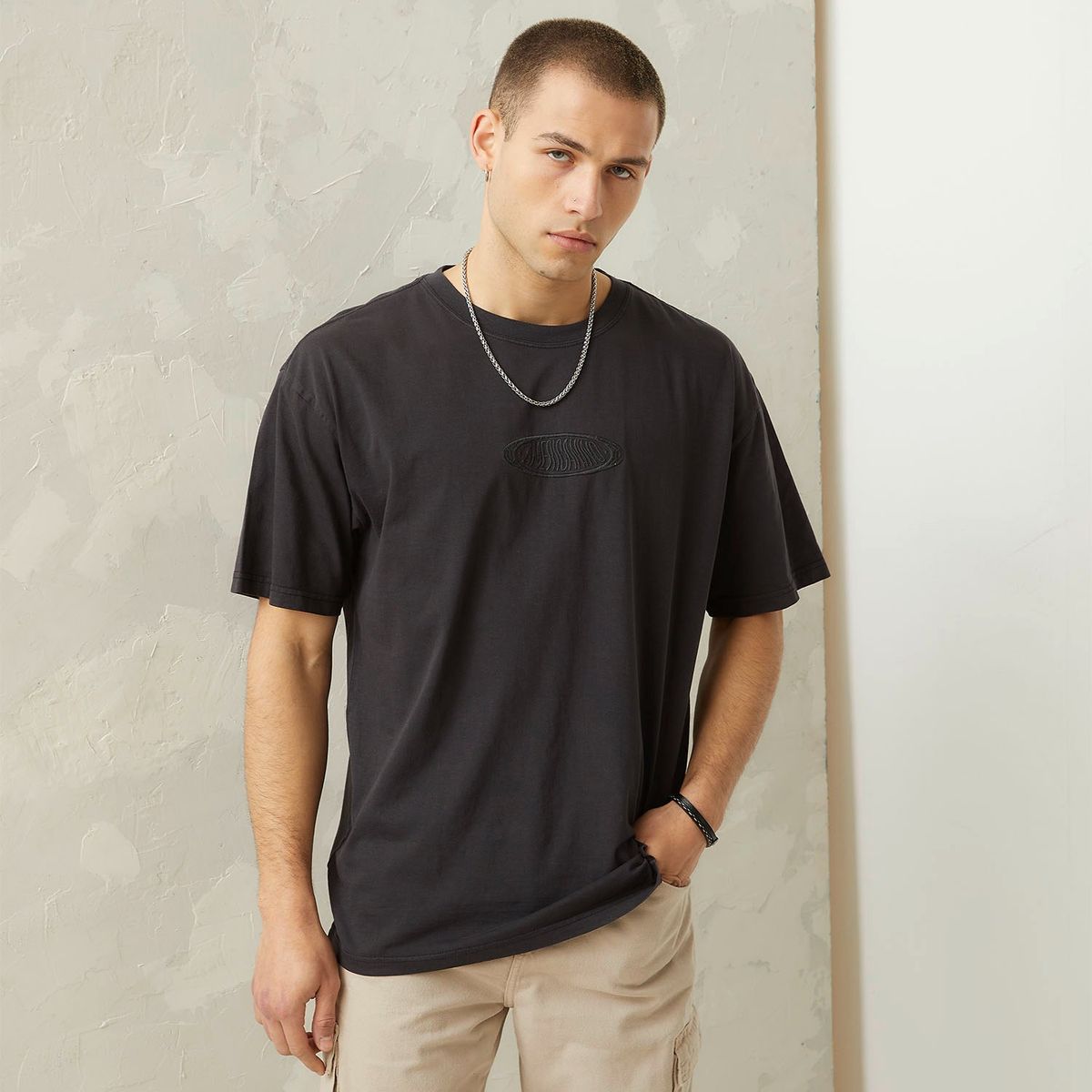 AMERICANINO - Polera Manga Corta Oversize Hombre Americanino