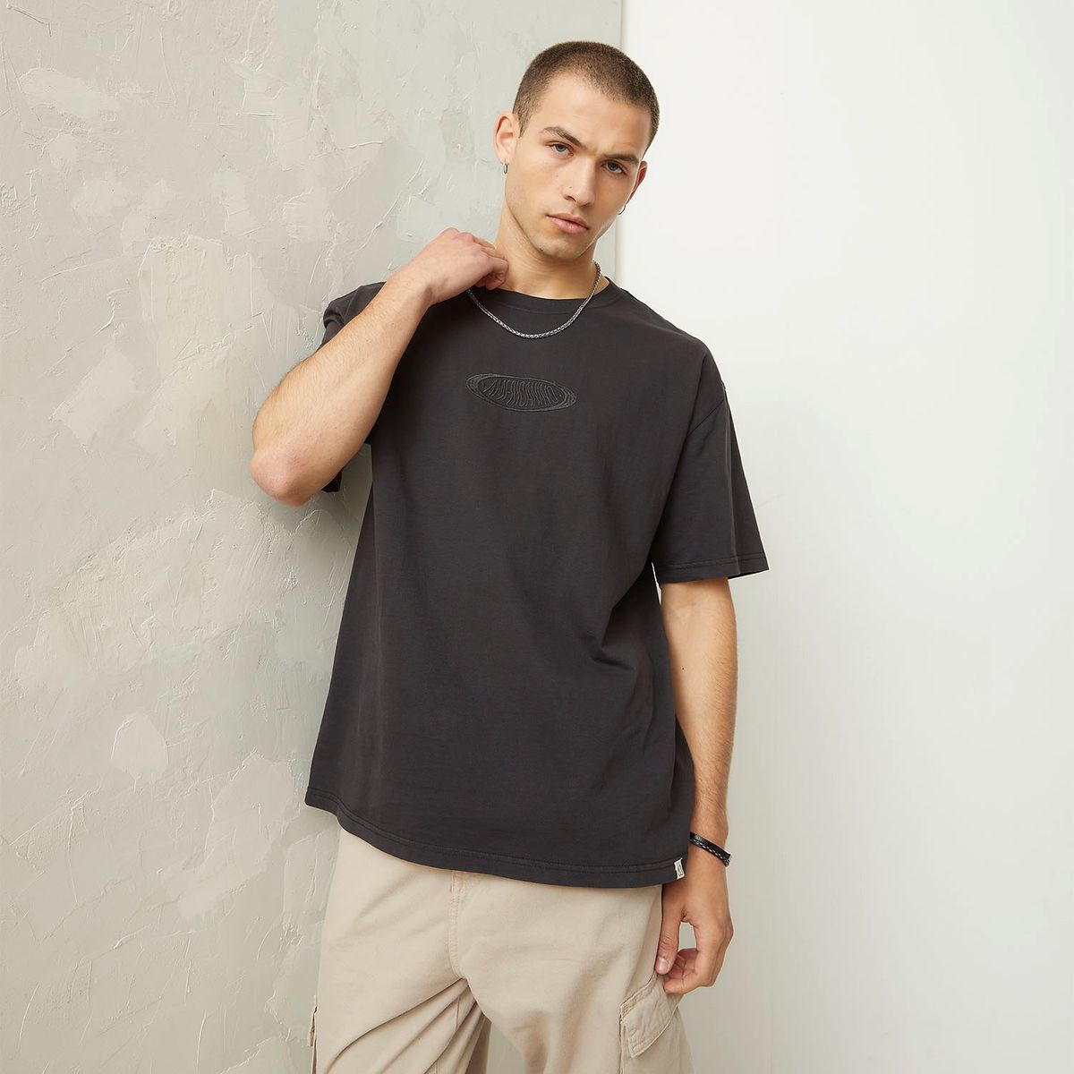 AMERICANINO - Polera Manga Corta Oversize Hombre Americanino