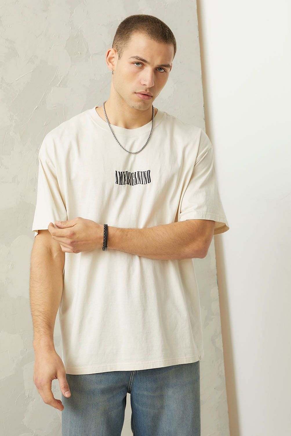AMERICANINO - Polera Manga Corta Oversize Hombre Americanino