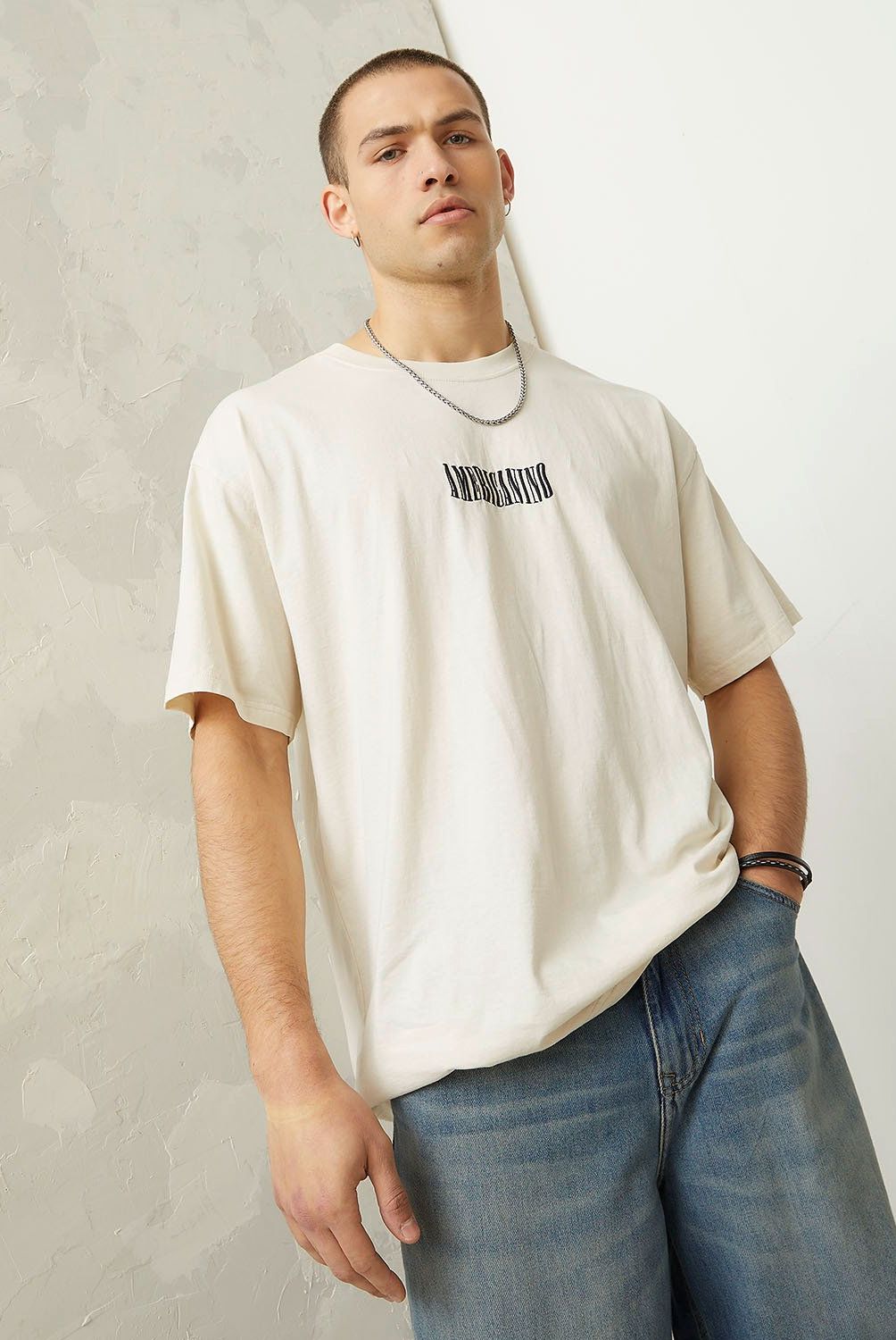 AMERICANINO - Polera Manga Corta Oversize Hombre Americanino