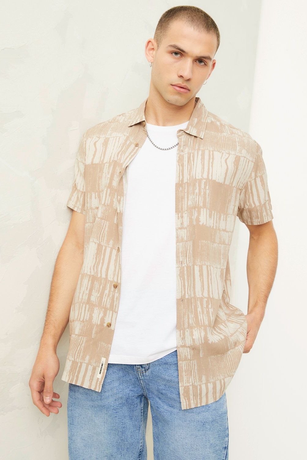 AMERICANINO - Camisa Manga Corta Viscosa Hombre Americanino