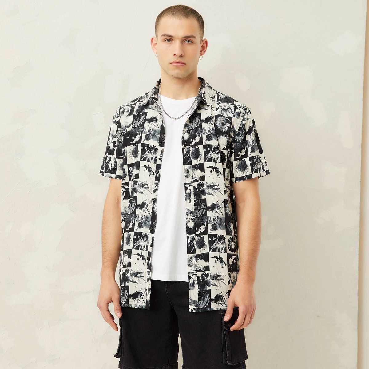 AMERICANINO - Camisa Manga Corta Viscosa Hombre Americanino