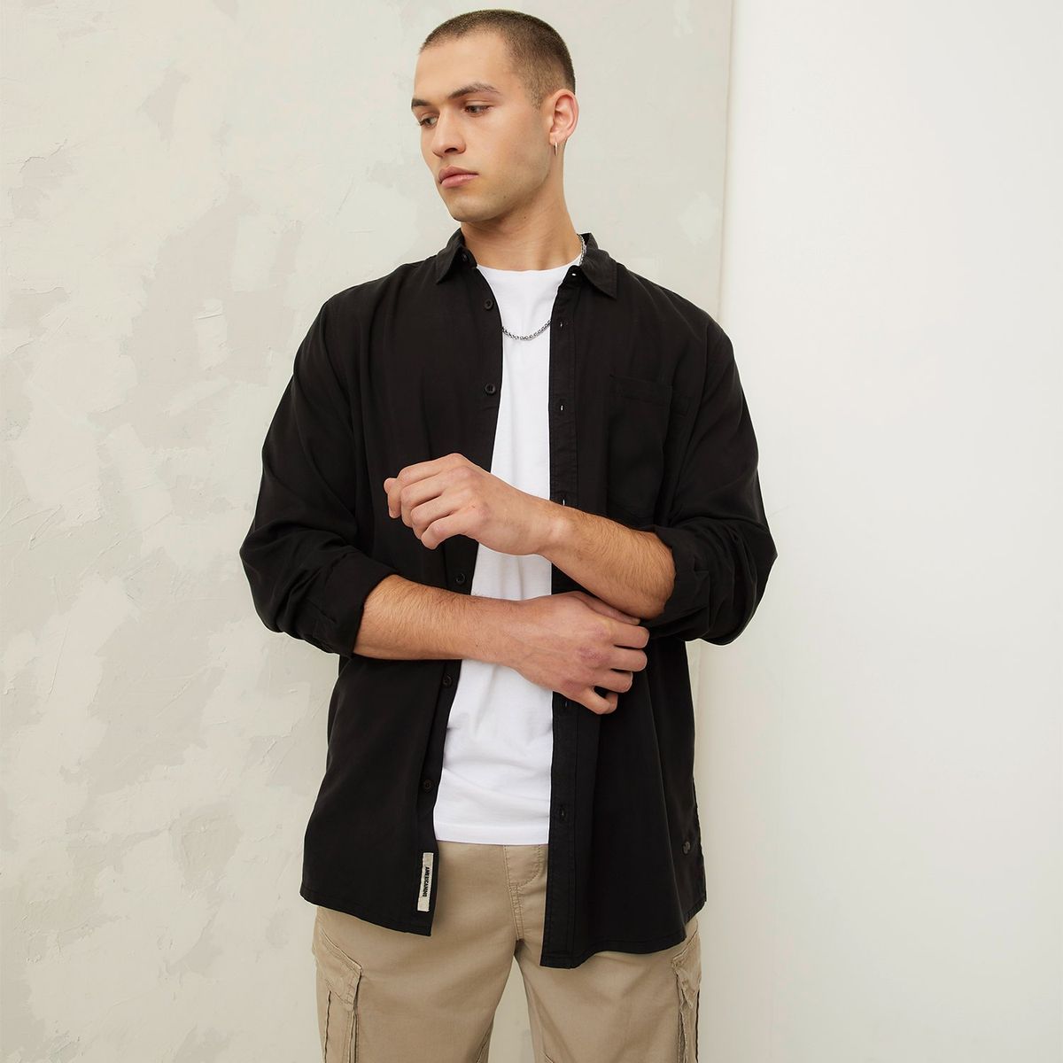 AMERICANINO - Camisa Manga Larga Hombre Americanino