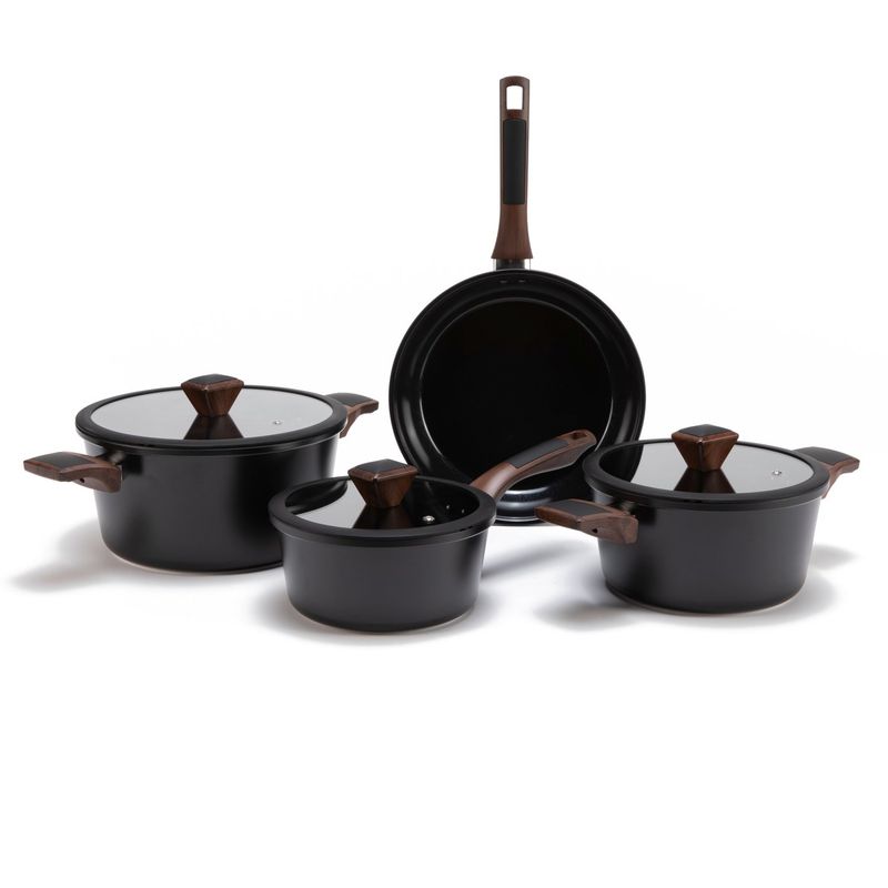WURDEN - Batería de Cocina Antiadherente Wurden Black Wood 7 Piezas