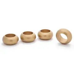 MICA - Set 4 Porta Servilleta Anillo Dorado Navidad