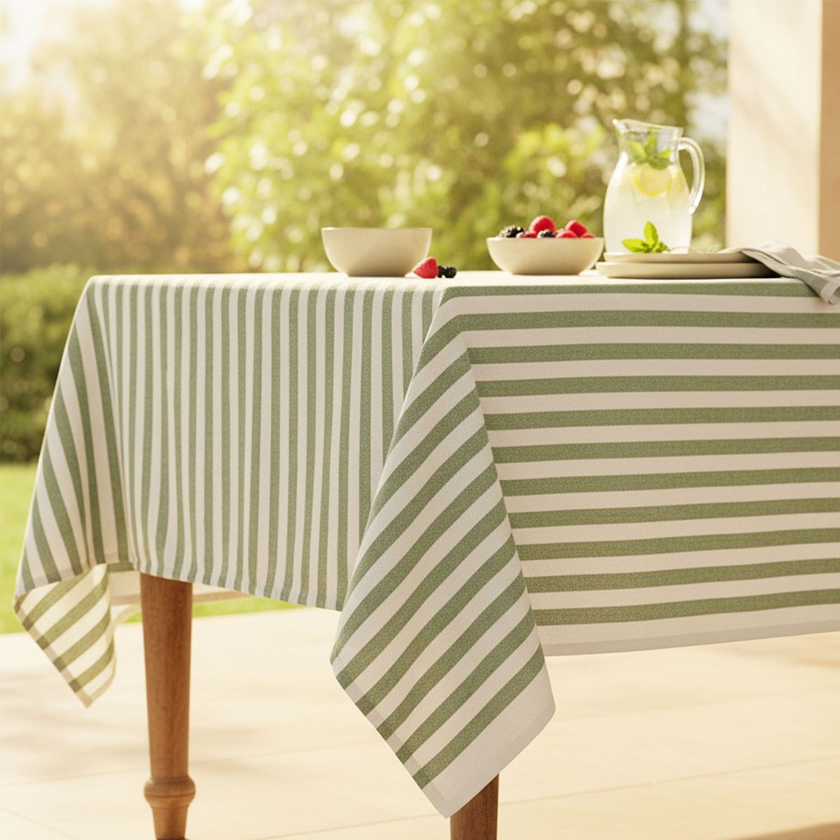 BASEMENT HOME - Mantel Rectangular De Algodón Con Líneas Basement Home