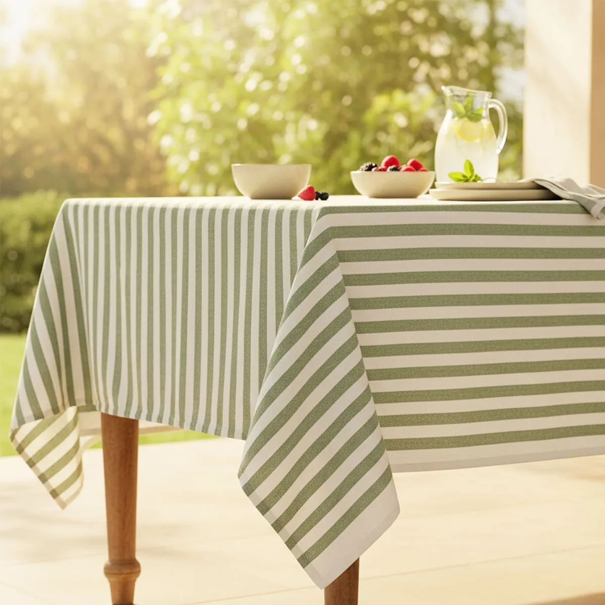 BASEMENT HOME - Mantel Rectangular De Algodón Con Líneas Basement Home