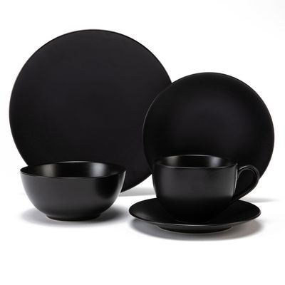 Imagen 2 del producto Juego De Vajilla 30 Piezas Cerámica Gres Negro