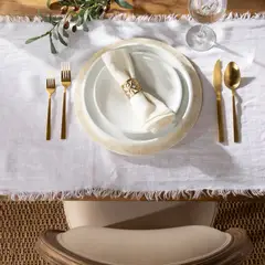 BASEMENT HOME - Set 4 Porta Servilleta Anillo Encaje Navidad Dorada