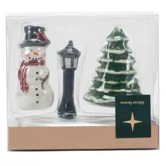 ROBERTA ALLEN - Salero y Pimentero Pino y Mono de Nieve Navidad