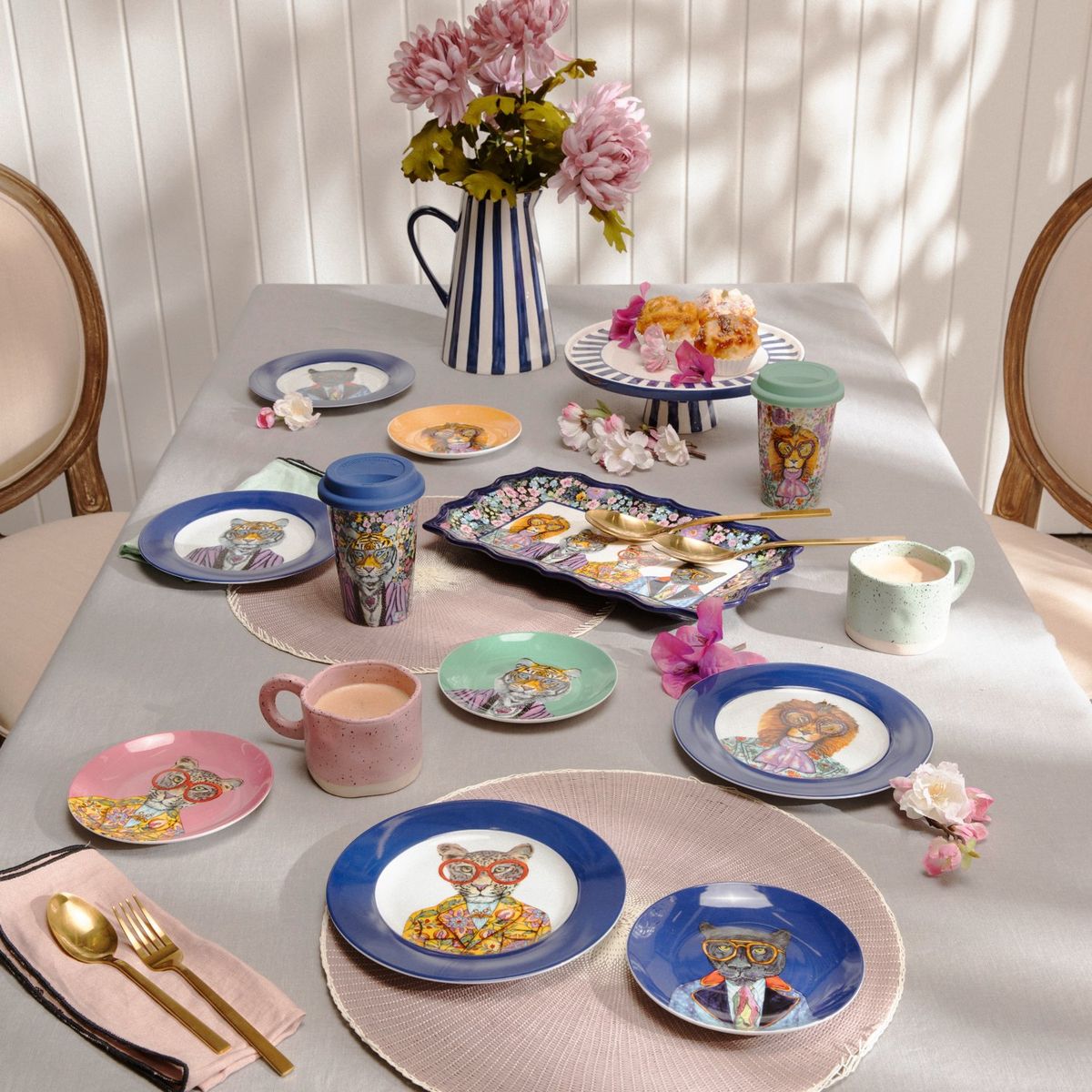 ROBERTA ALLEN - Plato Postre León 20 Cm Market Heritage Roberta Allen