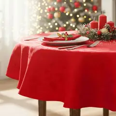 ROBERTA ALLEN - Mantel Redondo Jacqard 150 Cm Navidad