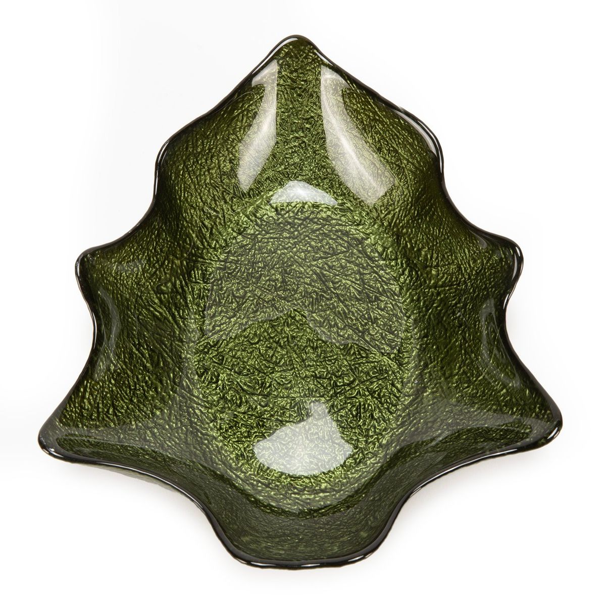 ROBERTA ALLEN - Fuente Pino Vidrio Verde 23 x 19 cm Navidad Roberta Allen