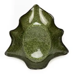 ROBERTA ALLEN - Fuente Pino Vidrio Verde 23 x 19 cm Navidad