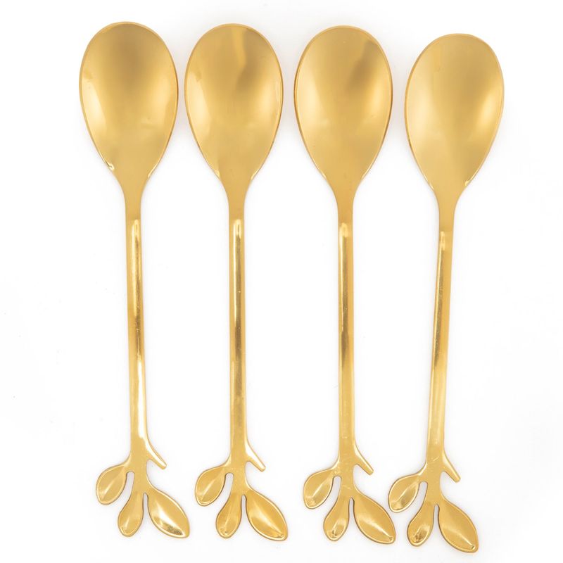 ROBERTA ALLEN - Set 4 Cucharas Reno Gold Navidad Dorada Roberta Allen