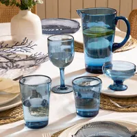 Vaso Largo Acrílico Azul Lisboa 500 Ml