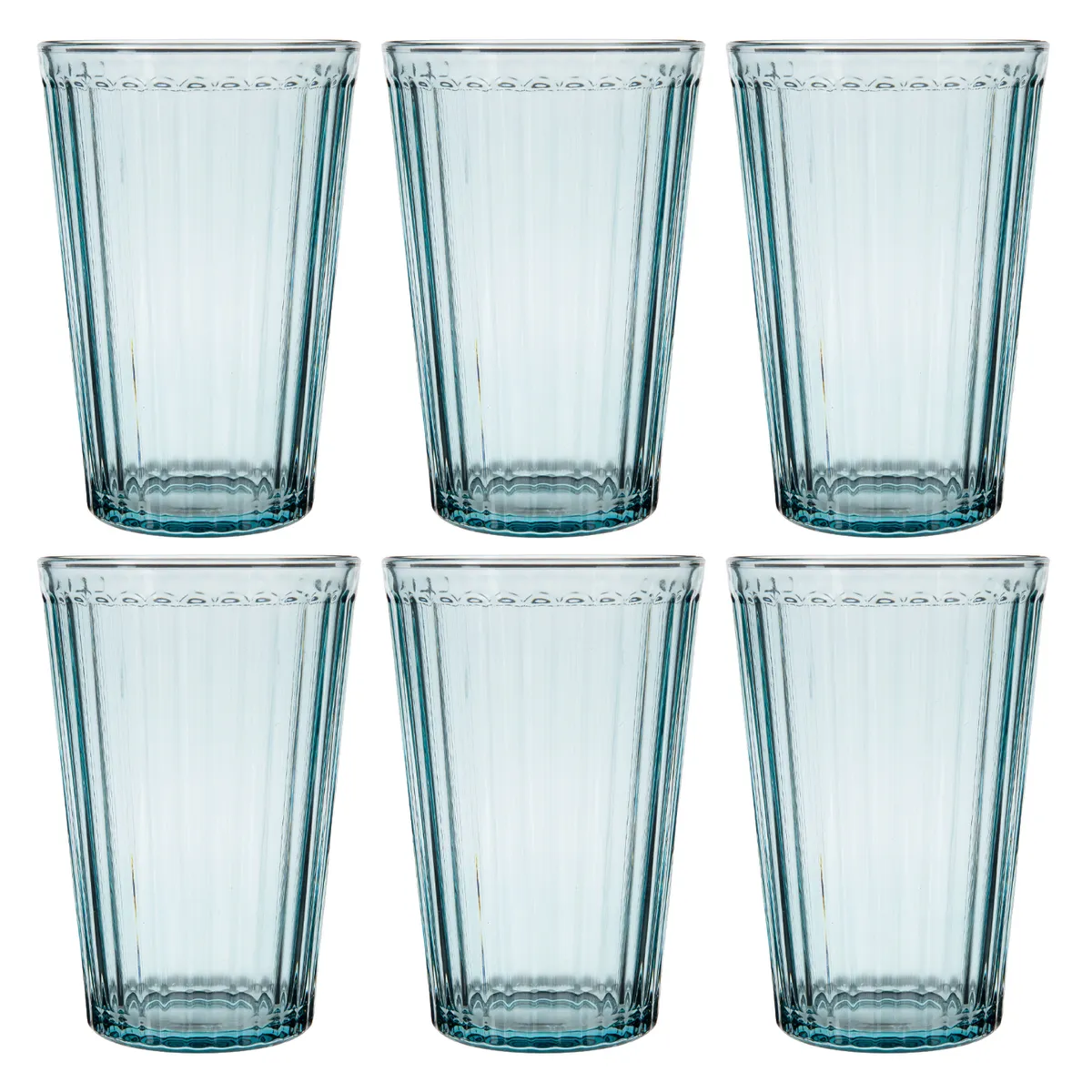 MICA - Set de 6 Vasos Mica Vidrio 460 ml Lolo