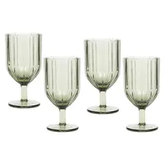 BASEMENT HOME - Set 4 Copas Vidrio 360 Ml Oxford Smoky