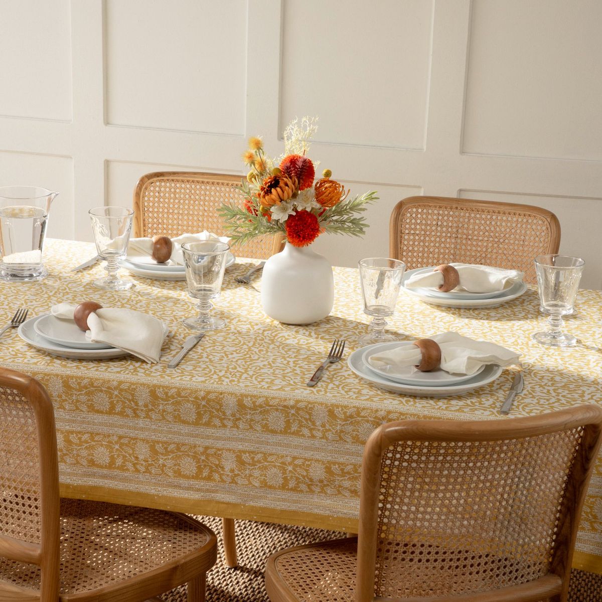 ROBERTA ALLEN - Mantel Algodón Estampado Block Print Roberta Allen