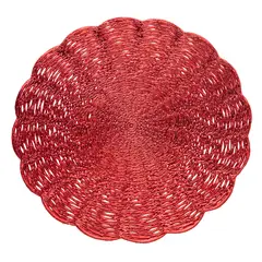ROBERTA ALLEN - Set 4 Posavasos Olas Navidad Roja