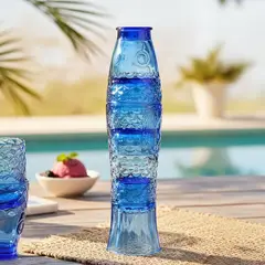 BASEMENT HOME - Set 4 Vasos Pez Azul Mar Apilables