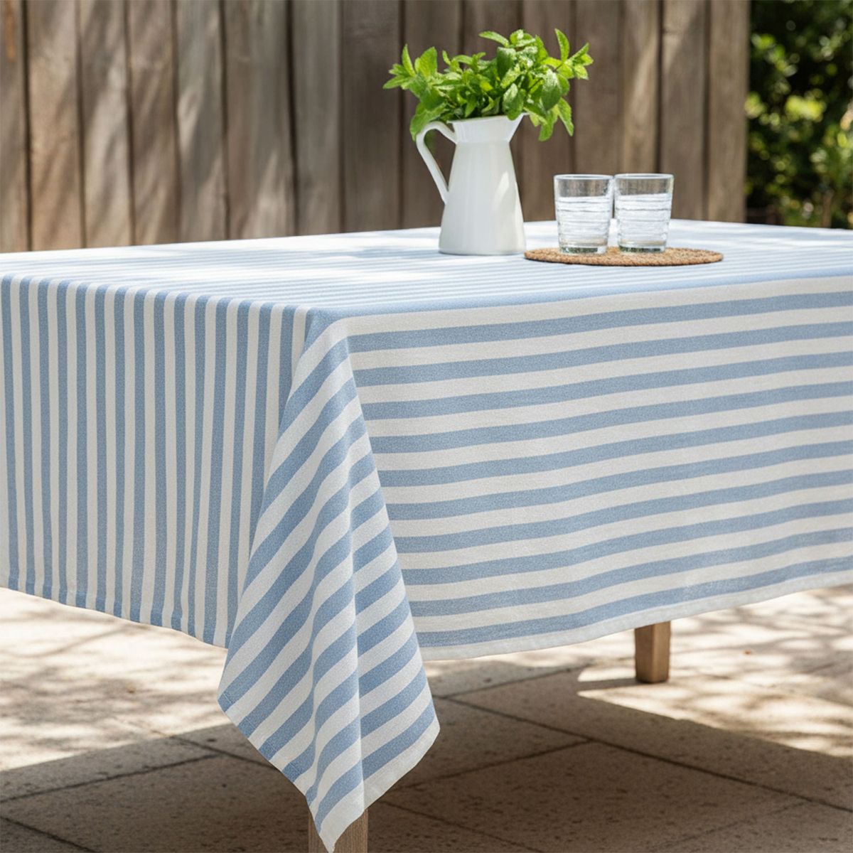 BASEMENT HOME - Mantel Rectangular De Algodón Con Líneas Basement Home