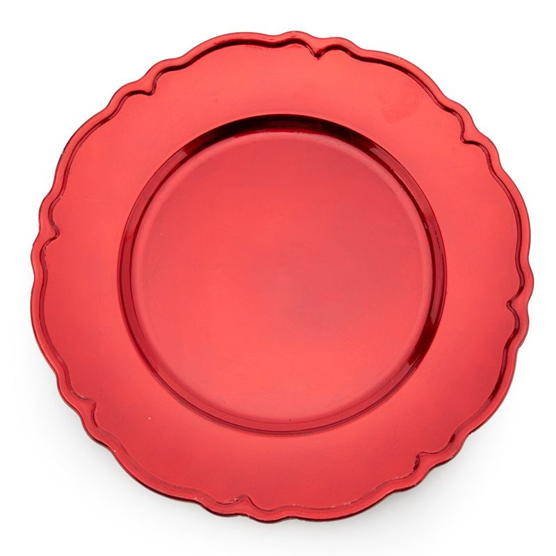ROBERTA ALLEN - Plato Base Rojo Roma Redondo Roberta Allen