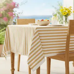BASEMENT HOME - Mantel Rectangular De Algodón Con Líneas