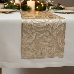 ROBERTA ALLEN - Camino de Mesa Hojas Gold Mesa Dorada
