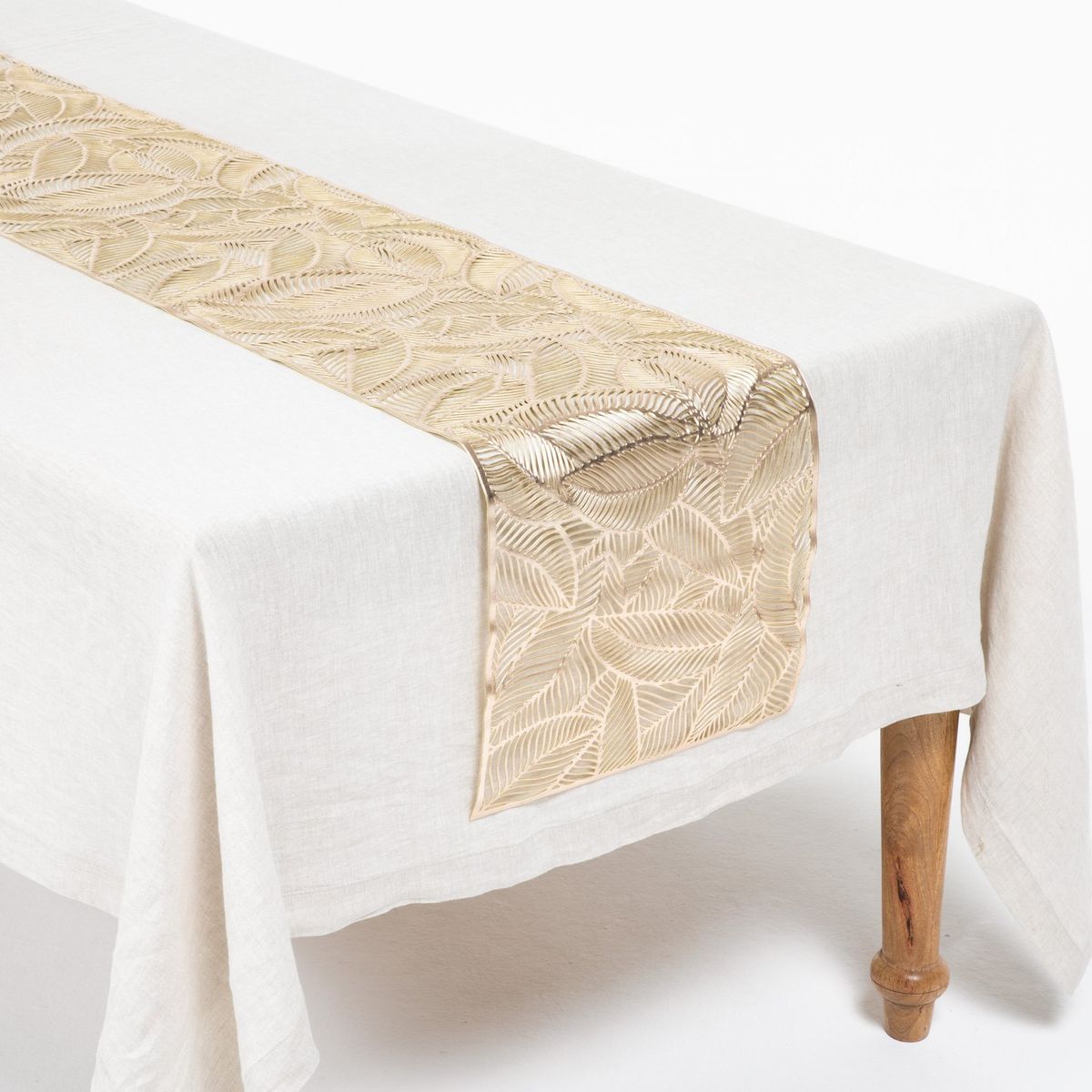 ROBERTA ALLEN - Camino de Mesa Hojas Gold Mesa Dorada Roberta Allen
