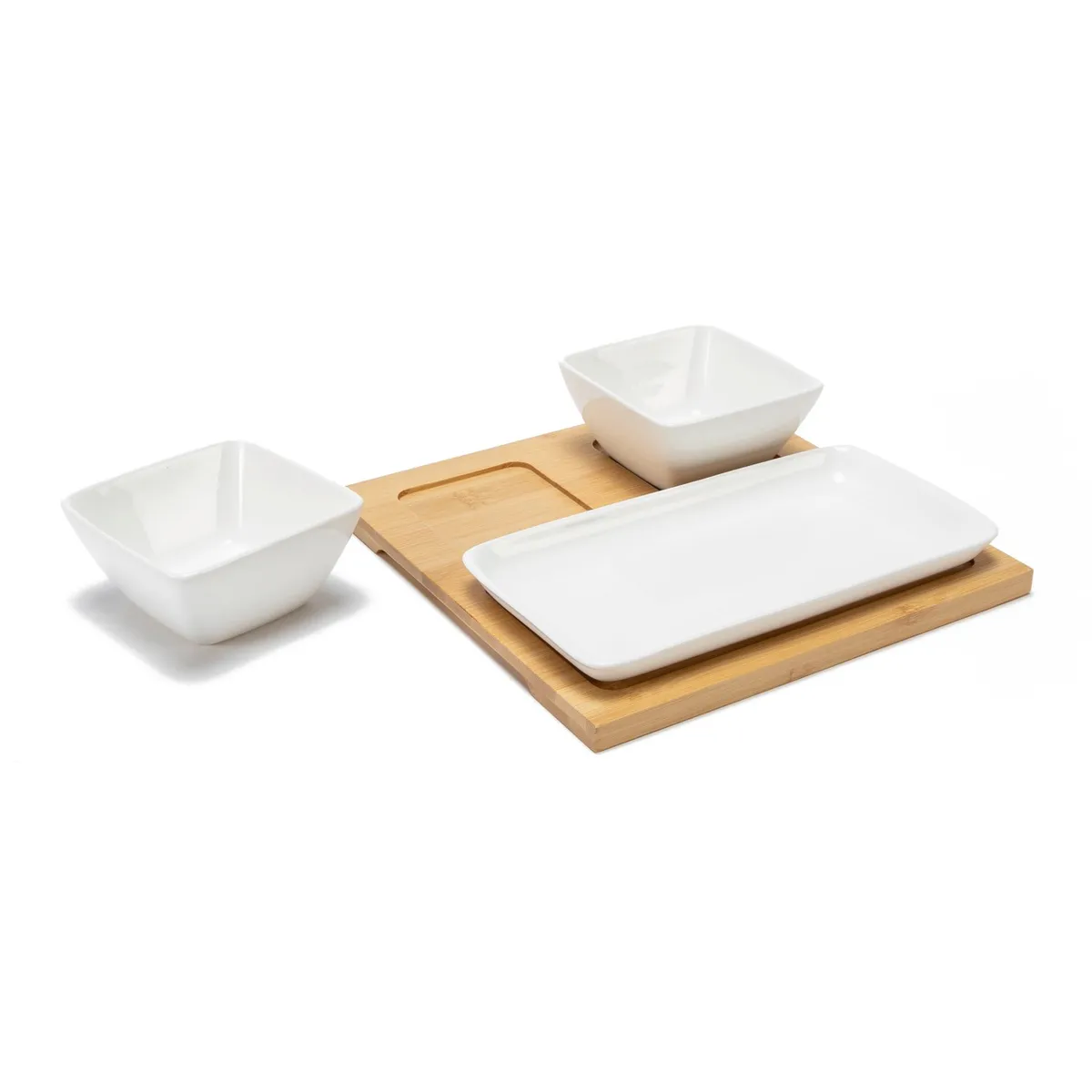 BASEMENT HOME - Set Aperitivo Basement Home 4 Piezas con Bowls y Tabla Bambú