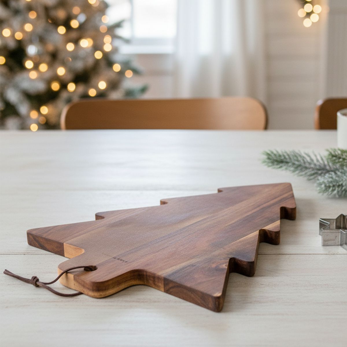 ROBERTA ALLEN - Tabla Madera Pino Acacia Navi 37 x 29 x 1.5 cm Navidad Roberta Allen