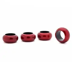 MICA - Set 4 Porta Servilleta Anillo Rojo Navidad